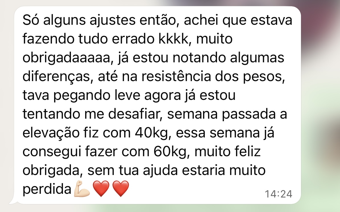Depoimento de aluna