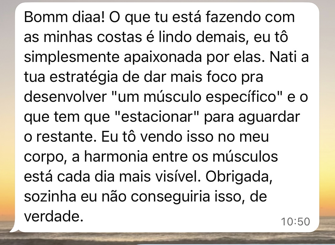 Depoimento de aluna